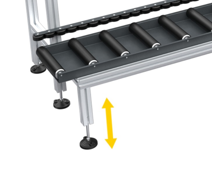 Manual Assembly Benches V-link Adjustable feet Tekna